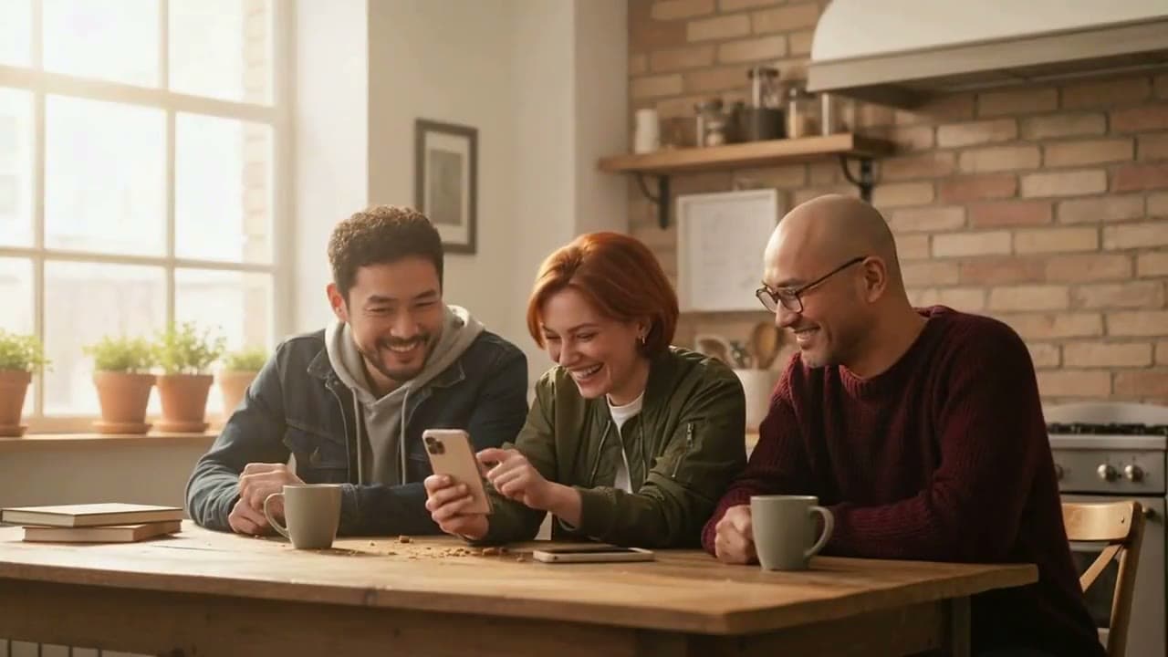 Three friends, one heist trailer: an AI video with friends